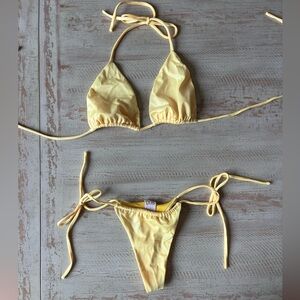 Yellow Thong Bikini
